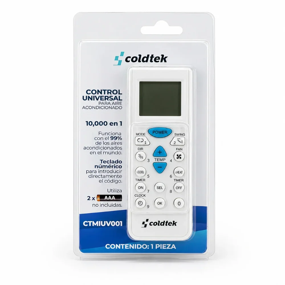 CONTROL REMOTO DE MINI UNIVERSAL 1,000 CODIGOS