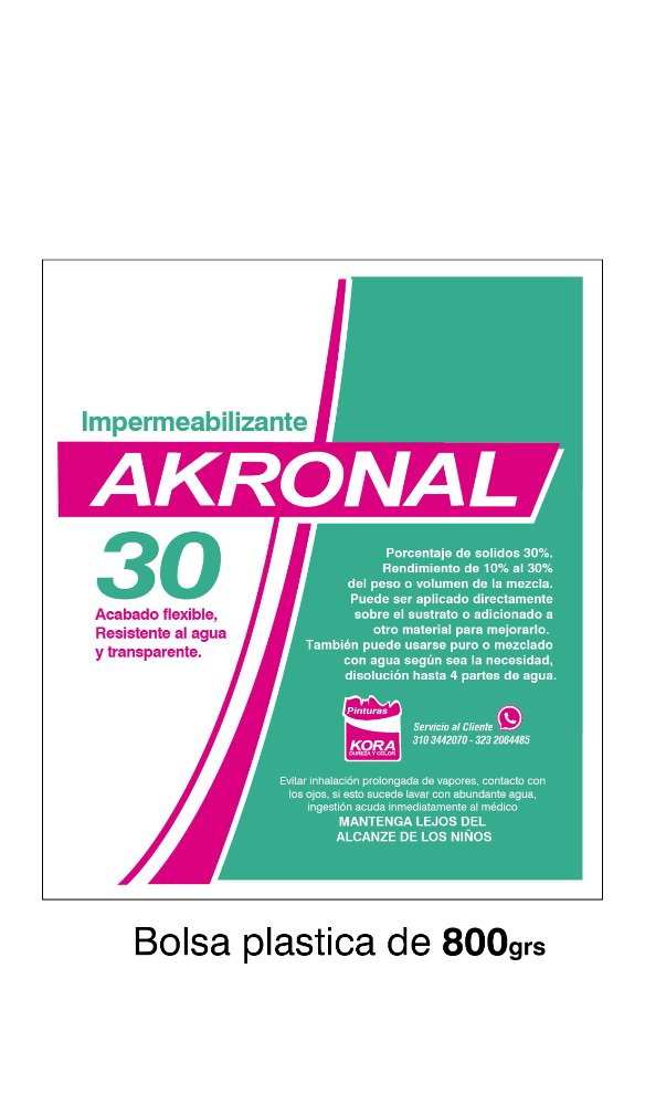 Bolsa Akronal 800grs