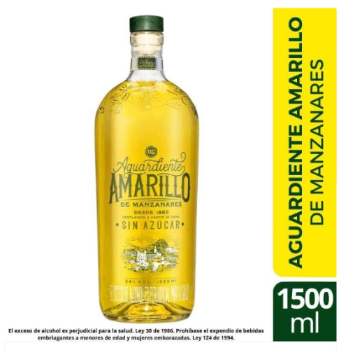 Aguardiente Amarillo Garrafa x 1500 ml