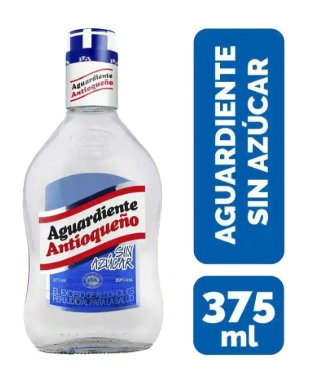 Aguardiente Azul x Media 375 ml