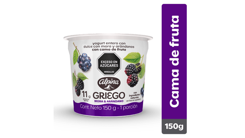 Yogurt griego mora
