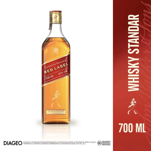 Jonnie Walker Red Label Botella x 700 ml