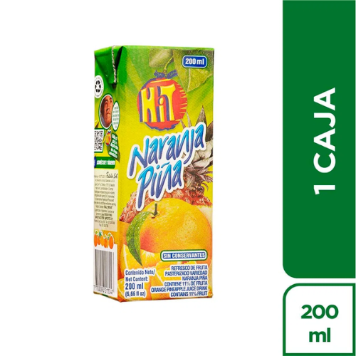 Cajita Jugo Hit Pina Naranja x 200 ml