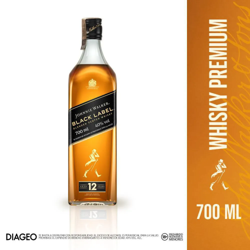 Jhonnie Walker Black Label Botella x 700 ml