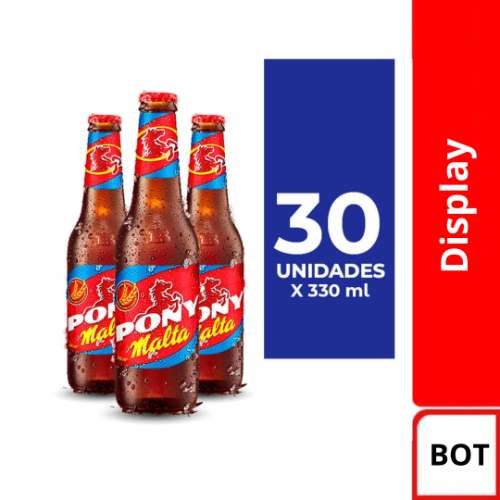 Caja Pony Malta Vidrio 330 ml x 30 Uds