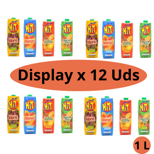 Display Caja Jugo Hit Litro x 12 Uds