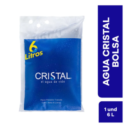 Agua Cristal Bolsa x 6 Litros