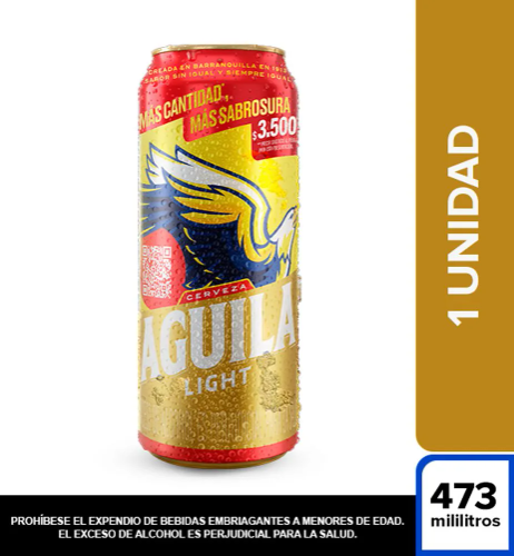 Cerveza Águila Light Latón x 473 ml