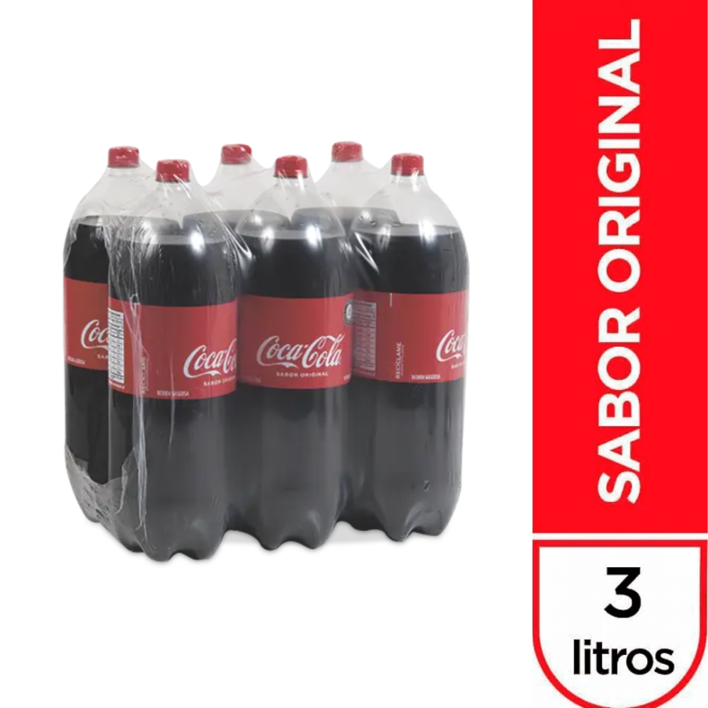 Display Coca-Cola 3 Litros x 6 Uds