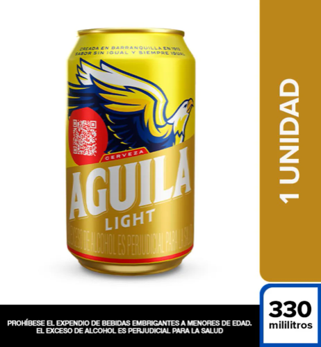 Cerveza Aguila Light Lata x 330 ml