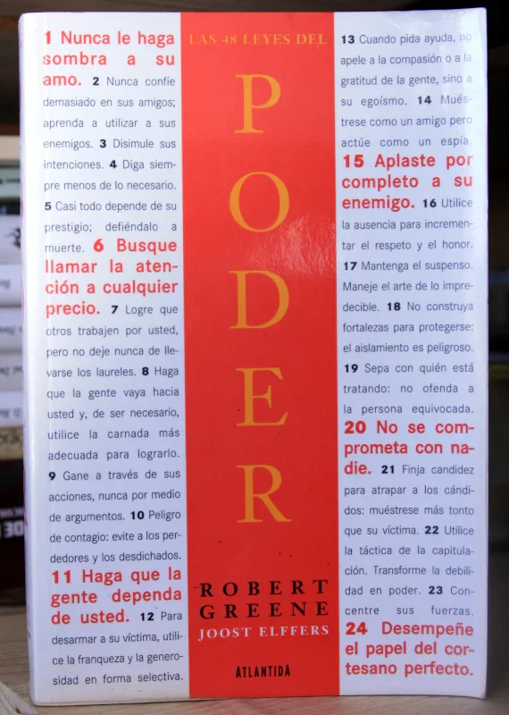 Las 48 leyes del poder. Tapa dura. Blanco.