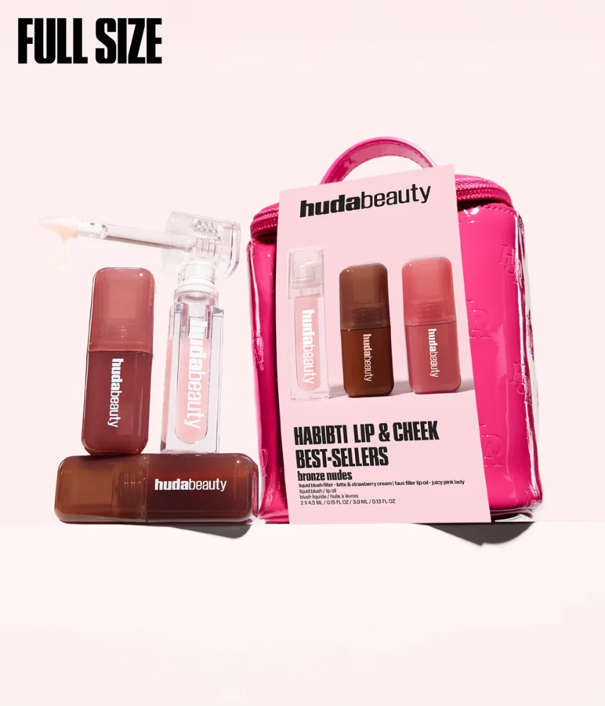 Huda Beauty Habibti Lip And Cheek Best Sellers Kit