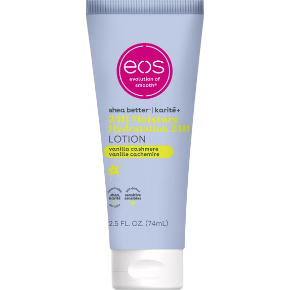 Eos Shea Better Loción Corporal Tamaño De Viaje - Vainilla Cashmere, 2.5 Fl Oz