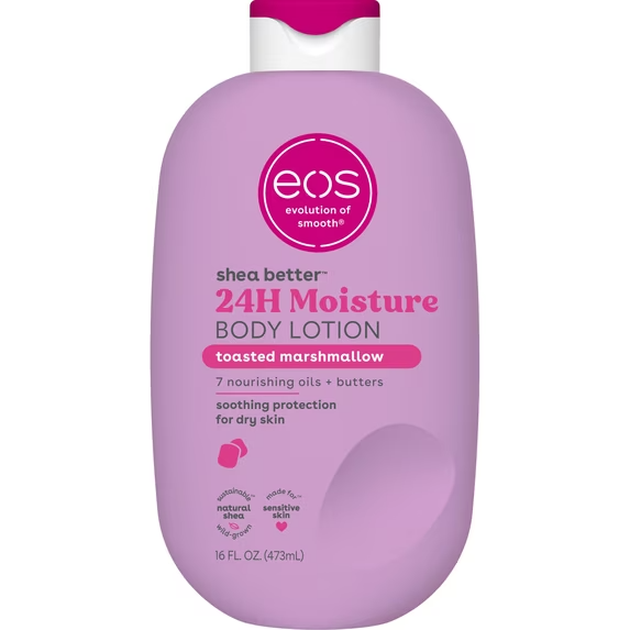 Eos Shea Better Loción Corporal De Malvavisco Tostado Para Piel Seca, 16 Fl Oz