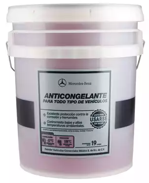 cubeta anticongelante rosa Mercedes Benz