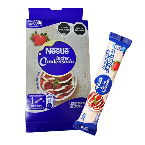 leche  condensada nestle de sobre 25 gr