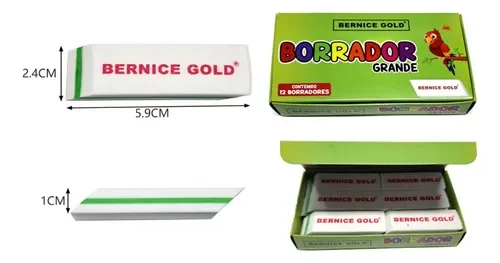Borrador Grande Bernice Gold X 12 Unidades
