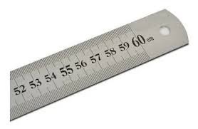 regla fk larga de acero 60cm