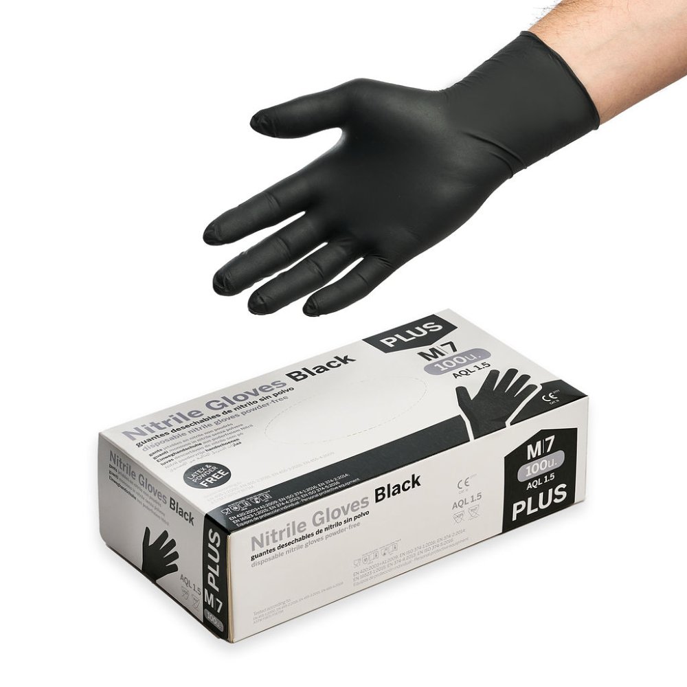 GUANTES LATEX NEGROS