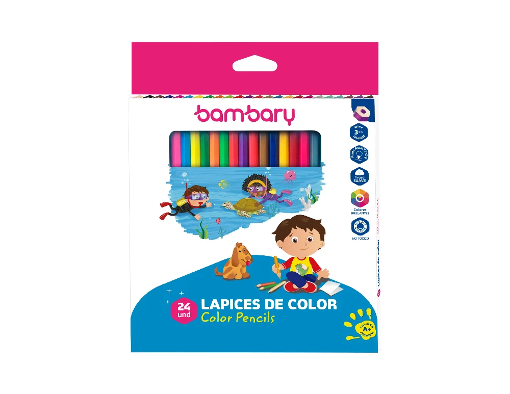 Creyones bambary 24 colores