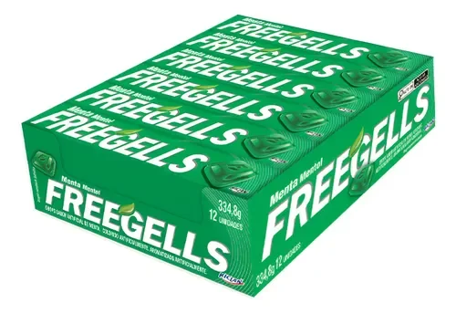 CONFITES FREEGELLS BARRA MENTA (VERDE).