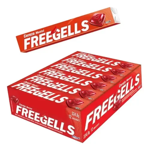 CONFITES FREEGELLS BARRA FRUTILLA (ROSA).