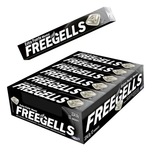 CONFITES FREEGELLS BARRA EXTRA FUERTE (NEGRO).