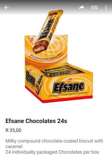 CHOCOLATES EFSANE UND