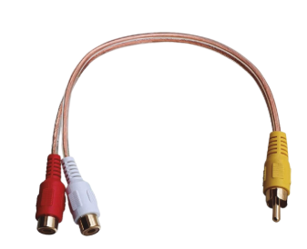 CABLE TIPO Y 15CM 2 JACK RCA A 1 PLUG RCA