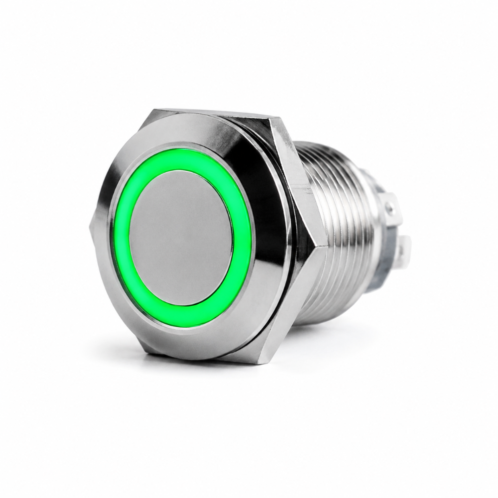 PULSADOR PILOTO 19mm Verde      V1