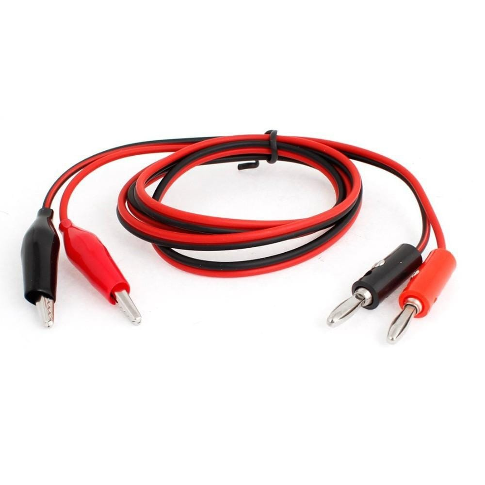 CABLES BANANA/LAGARTO 50cm (ROJO Y NEGRO