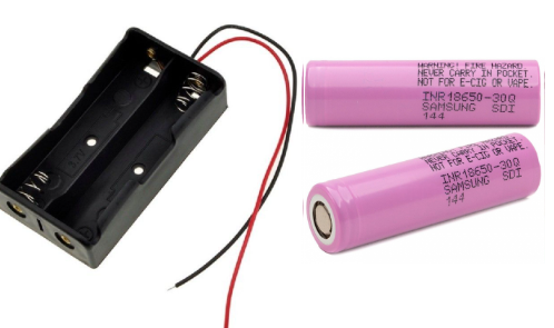 PILA LILA 118650 X2 + BASE 7,4V