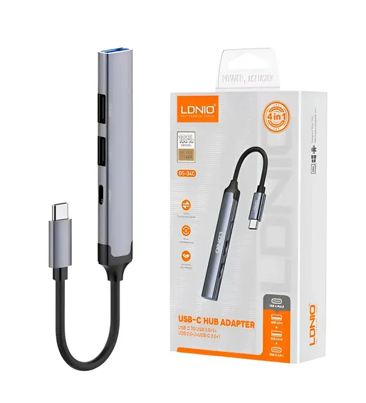 ADAPTADOR LDNIO HUB TIPO C A USB 3,0 USB 2,1