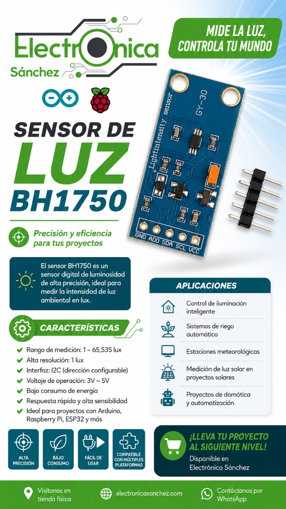 Modulo sensor de intencidad de luz GY-30 BH1750