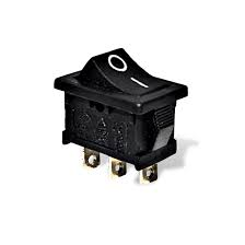 CONMUTADOR MINI 3 PINES NEGRO