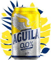 Cerveza Aguila 0 sin alcohol x 330ml Lata
