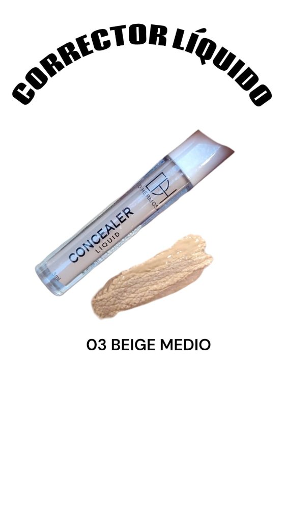 CORRECTOR LÍQUIDO D'HERMOSA 03 BEIGE MEDIO - 3ML