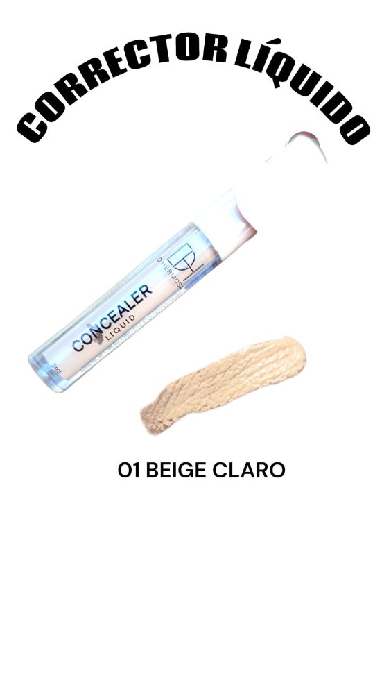 CORRECTOR LÍQUIDO D'HERMOSA 01 BEIGE CLARO - 3ML