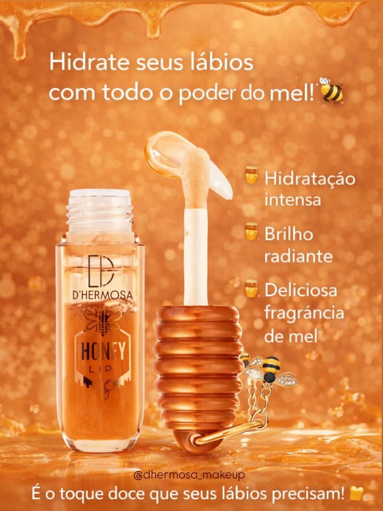 LIP GLOSS  Y LLAVERO 2 EN 1 FRAGANCIA MIEL