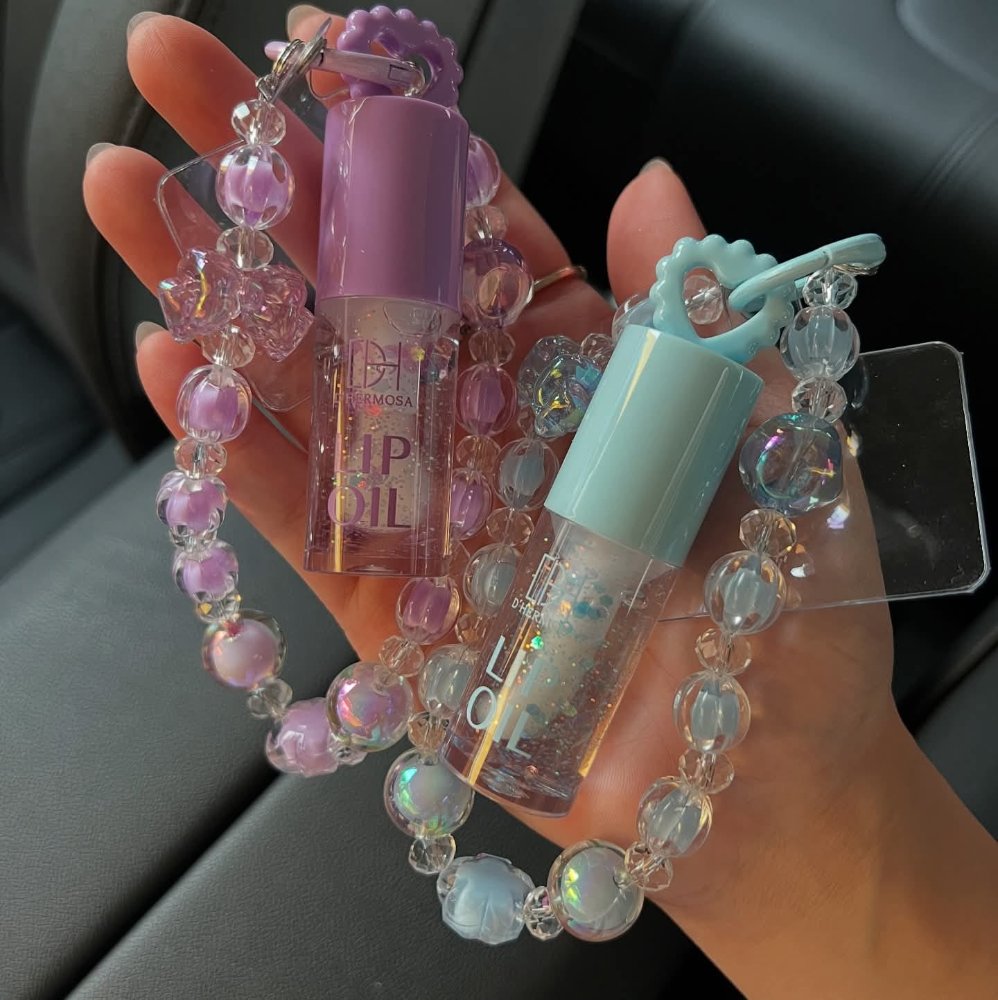 LIP GLOSS DHERMOSA Y LLAVERO PARA CELULAR