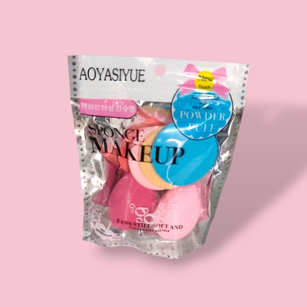 KIT DE ESPONJAS PARA MAQUILLAJE CONTIENE 6 ESPONJAS