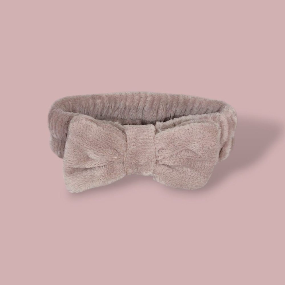 VINCHA CON MOÑO GRIS