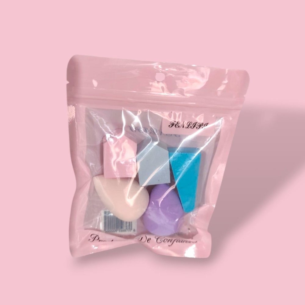 KIT DE ESPONJAS PARA MAQUILLAJE  CONTIENE 5 ESPONJAS