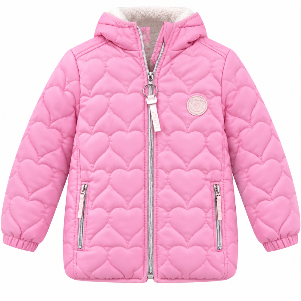 chaqueta infantil acolchonada rosa