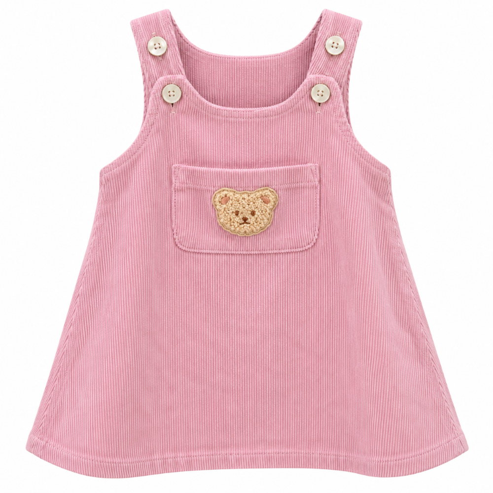 vestido peto rosa osito