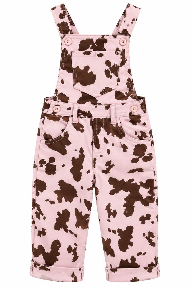 overol animal print rosa