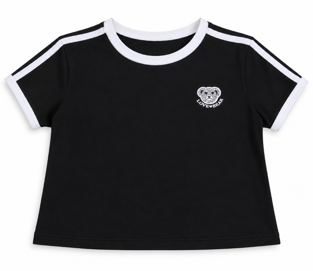 camiseta negra oso love vibes