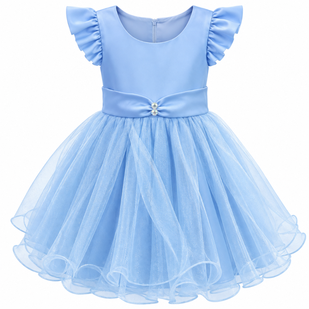 vestido azul cielo de tul