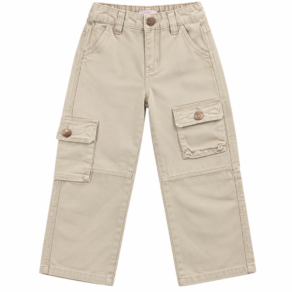 pantalón cargo beige infantil