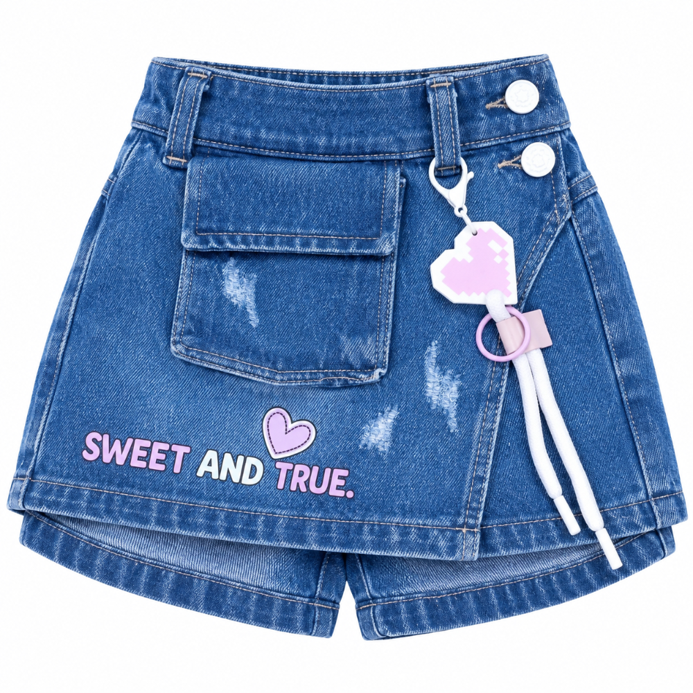 falda short jean sweet true